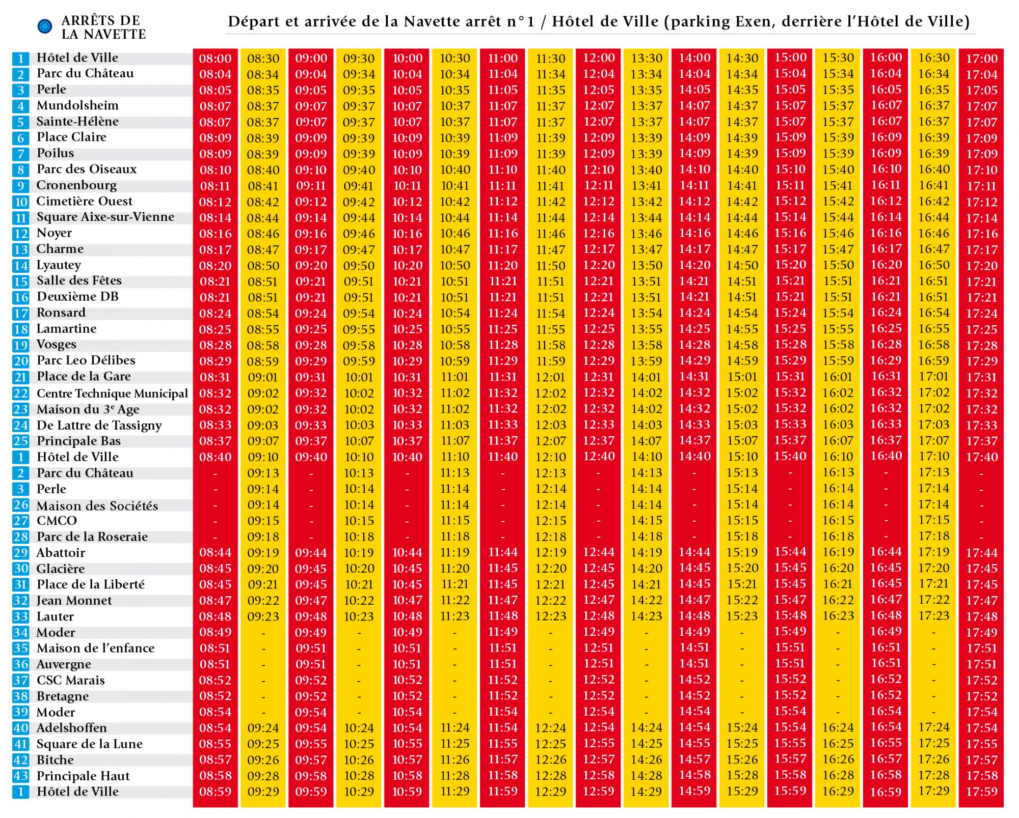 Horaires navette Schilick copie